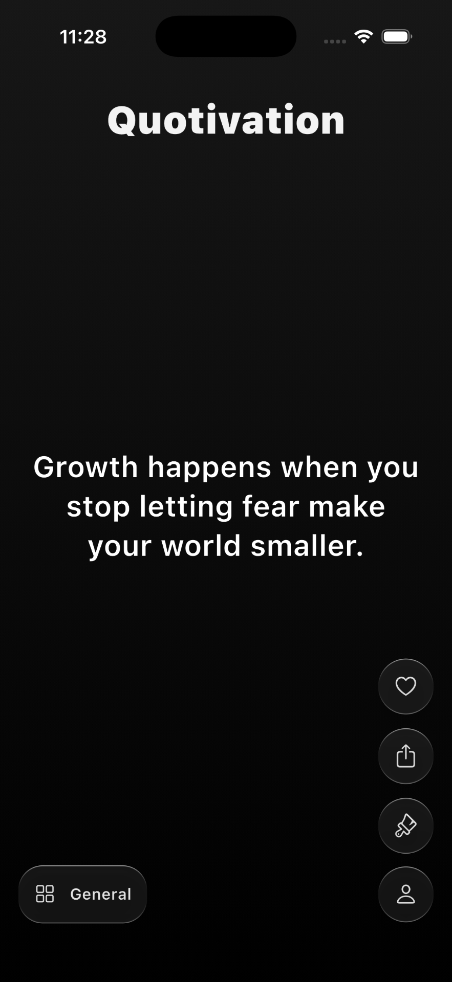 Quotivation daily quote screen